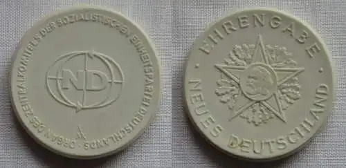 Porzellan Medaille Zentralkomitee der SED Ehrengabe - Neues Deutschland (149679)