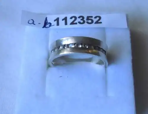 Hübscher Damen-Ring Silber 925 mit Schnur aus Glitzersteinchen (112352)