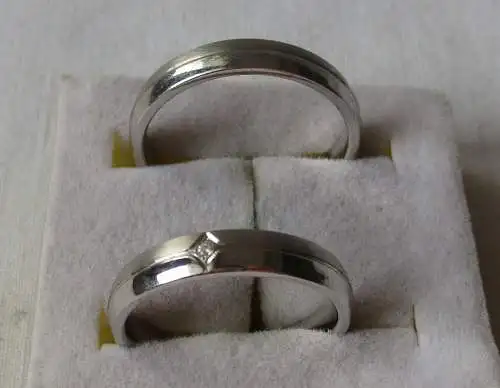 Hochwertige 925er Sterling Silber Ringe Eheringe Verlobung Zirkonia (115454)