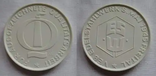 DDR Medaille VEB Edelstahlwerk 8. Mai 1945 Freital - Qualitätsarbeit (149640)