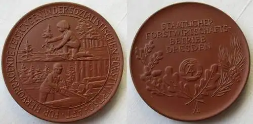 DDR Medaille Staatlicher Forstwirtschaftsbetrieb Dresden Bartel III 395 (149383)