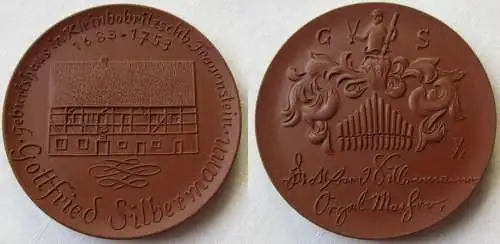 DDR Medaille Gottfried Silbermann Geburtshaus Kleinbobritzsch 1683-1753 (149527)