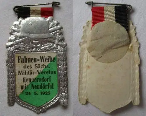 Abzeichen Fahnenweihe des Militärvereins Rennersdorf mit Neudörfel 1925 (121969)