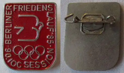 DDR Abzeichen Berliner Friedenslauf 1985 - 90. IOC Session (146765)