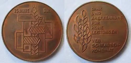 DDR Medaille 25 Jahre DDR VEB Schraubenkombinat (127850)