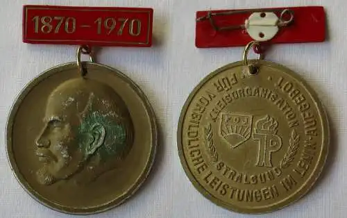 DDR Abzeichen Für vorbildliche Leistungen im Lenin-Aufgebot Stralsund (145434)