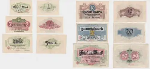 6x Banknoten Notgeld Stadt Neumünster 12.11.1918 (135080)