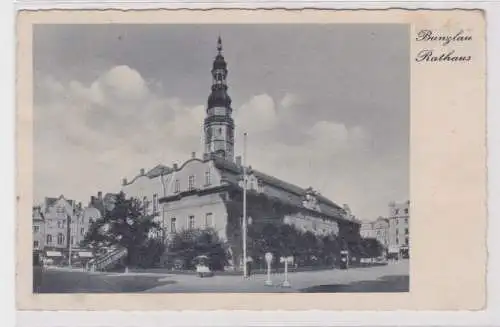 97226 Feldpost Ak Bunzlau Bolesławiec - Vorplatz mit Rathaus 1941