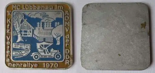 DDR Plakette MC Lübbenau im ADMV V. Kfz Veteranenrallye 1970 (124346)