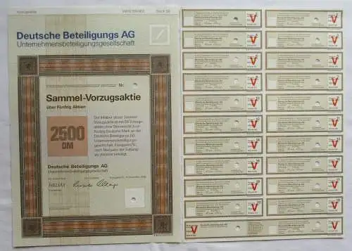 2500 DM Aktie Deutsche Beteiligungs AG Königstein November 1985 (121940)
