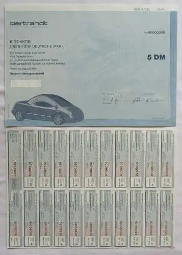 5 DM Aktie Bertrandt AG Ingenieurleistungen Tamm August 1996 (123623)