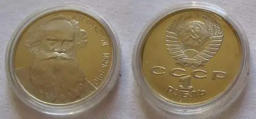 1 Rubel Münze Sowjetunion 1988, 1828-1910 Tolstoi (125912)