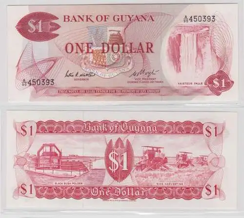 1 Dollar Banknote Bank of Guyana kassenfrisch (131635)