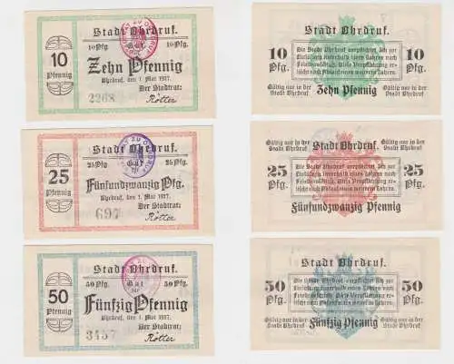 10 - 50 Pfennig Banknote Notgeld Stadt Ohrdruf 1. Mai 1917 (135986)