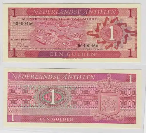 1 Gulden Banknote Niederländische Antillen 8.9.1970 Pick 20a bankfrisch (133524)