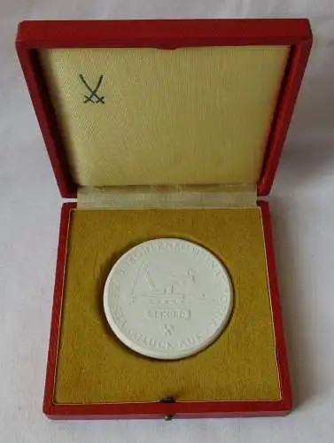 DDR Medaille VEB Braunkohlenkombinat Bergarbeiterstadt Borna Glück Auf (125788)