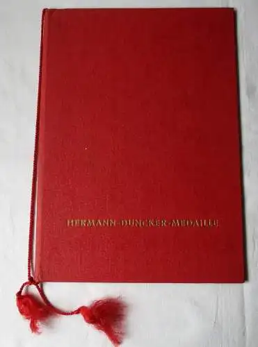 DDR Urkunde Hermann-Duncker-Medaille FDGB Gewerkschaftsbund 1975 (120938)