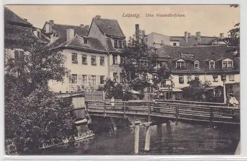 25611 Ak Leipzig - Das Naundörfchen mit Restauration Edwin Fischer 1915