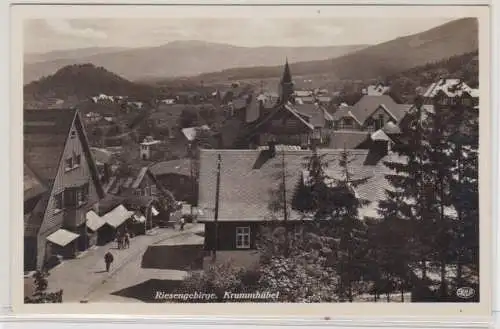 25404 Ak Riesengebirge Krummhübel Totalansicht 1940