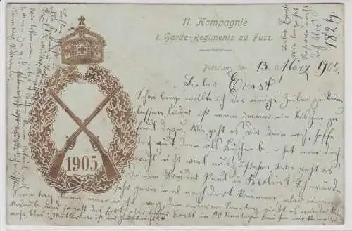 62308 Ak Potsdam 11.Kompanie 1.Garde Regiment zu Fuss 1905