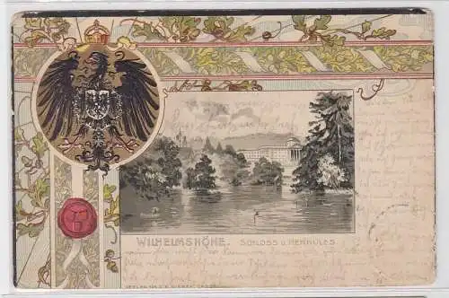 71615 Präge AK Wilhelmshöhe - Schloss und Herkules