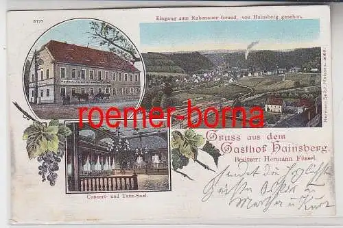77431 Mehrbild Ak Gruss aus dem Gasthof Hainsberg Rabenauer Grund 1903