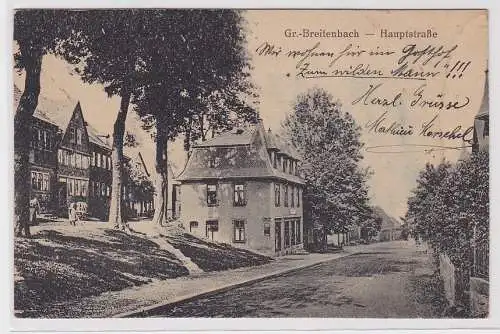 89022 AK Groß-Breitenbach - Hauptstraße Straßenansicht um 1910