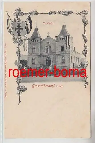 76267 Ak Grossröhrsdorf in Sachsen Turnhalle um 1900