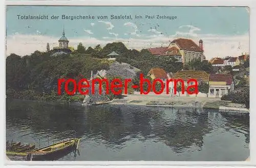 47206 Ak Halle Totalansicht der Bergschenke vom Saaletal, Inh. P. Zschegge 1912