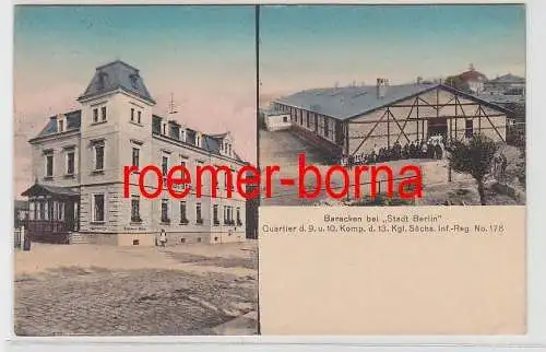 76439 Mehrbild Ak Kamenz Baracken bei "Stadt Berlin" Sächs. Inf.-Reg. 178, 1916