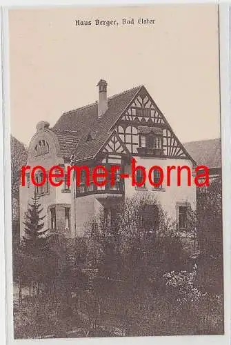 75352 Ak Bad Elster Haus Berger um 1925