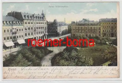 75618 Ak Riesa Kaiser Wilhelmsplatz 1906