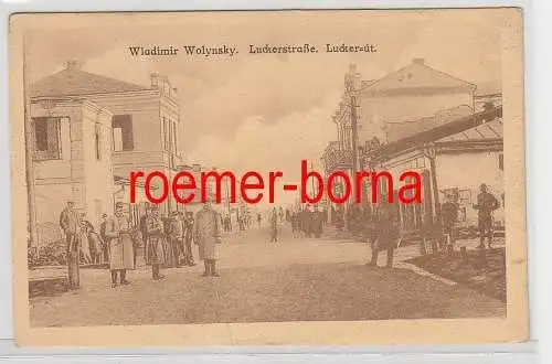 67136 Ak Wladimir-Wolynsky Luckerstraße Lucker-ut um 1915