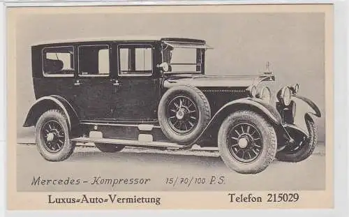 88579 Ak Köln Mercedes Kompressor Luxus Auto Vermietung um 1920