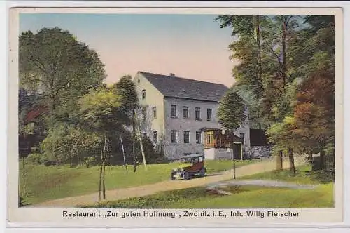 86825 Ak Zwönitz i.E. Restaurant "Zur guten Hoffnung" 1938