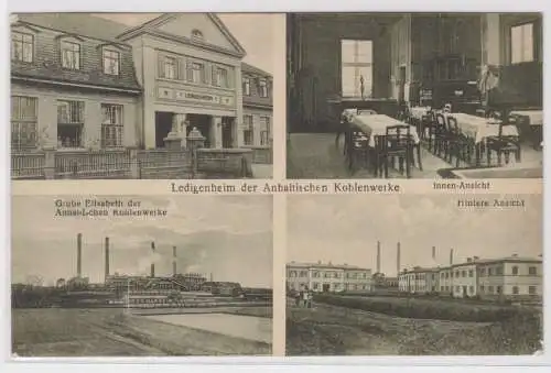 95693 Mehrbild Ak Gruß vom Ledigenheim der Anhaltischen Kohlenwerke 1927