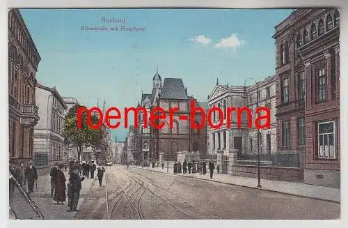 75781 Ak Bochum Alleestraße mit Hauptpost 1926