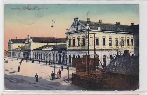 76514 Ak Oderberg in österreichisch Schlesien Bahnhof 1917