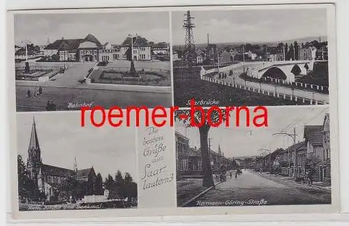 72452 Mehrbild Ak Die besten Grüße aus Saarlautern Saarlouis Bahnhof usw. 1940