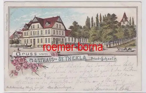 86592 Ak Lithographie Gruss vom Gasthaus St.Thekla 1898