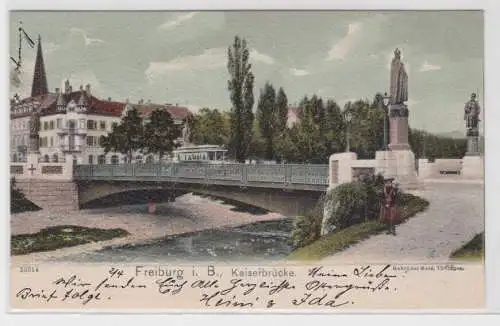 70541 Ak Freiburg im B. Kaiserbrücke 1904