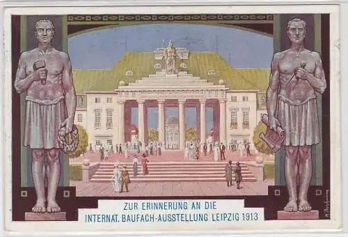 86054 Offizielle Postkarte Internationale Baufachausstellung Leipzig 1913 Nr.12