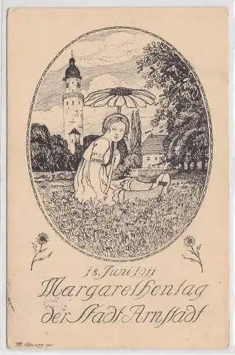 44488 Ak Margarethentag der Stadt Arnstadt 18.Juni 1911