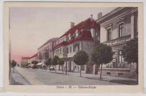 98203 Ak Velten i. M., Straßenansicht Viktoria-Straße, um 1920