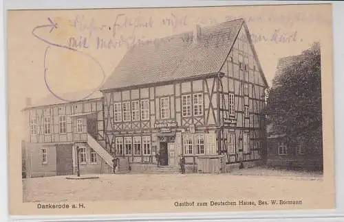 99706 Ak Dankerode a. H., Gasthof zum Deutschen Hause, Bes: W. Bormann, um 1930