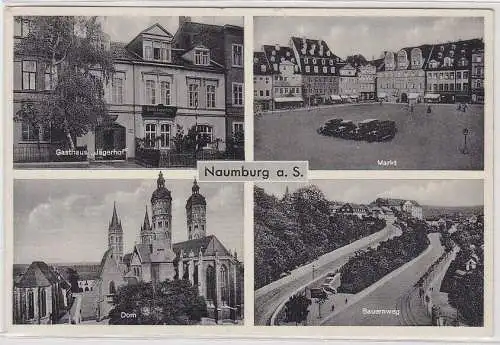 60926 Mehrbild Ak Naumburg a. S., Gasthaus, Markt, Dom, Bauernweg, 1937
