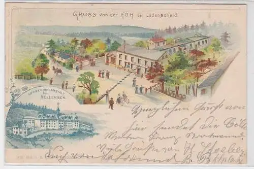 07892 Ak Gruß von der Höh bei Lüdenscheid, Totalansicht, um 1900