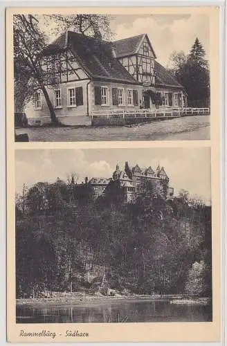 13264 Ak Rammelburg - Südharz, Restaurant Burgschenke Gebäudeansicht, um 1920