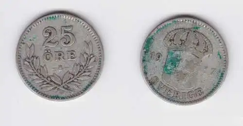 25 Öre Silber Münze Schweden 1917 f.ss (152838)