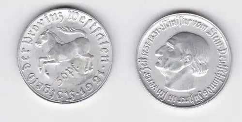 50 Pfennig Not Münze Provinz Westfalen 1921 Jäger N9 (156307)